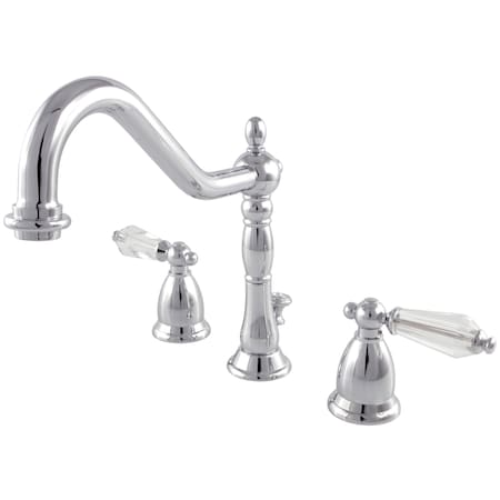 Kingston Brass 8" Widespread Bathroom Faucet, Chrome KS1991WLL